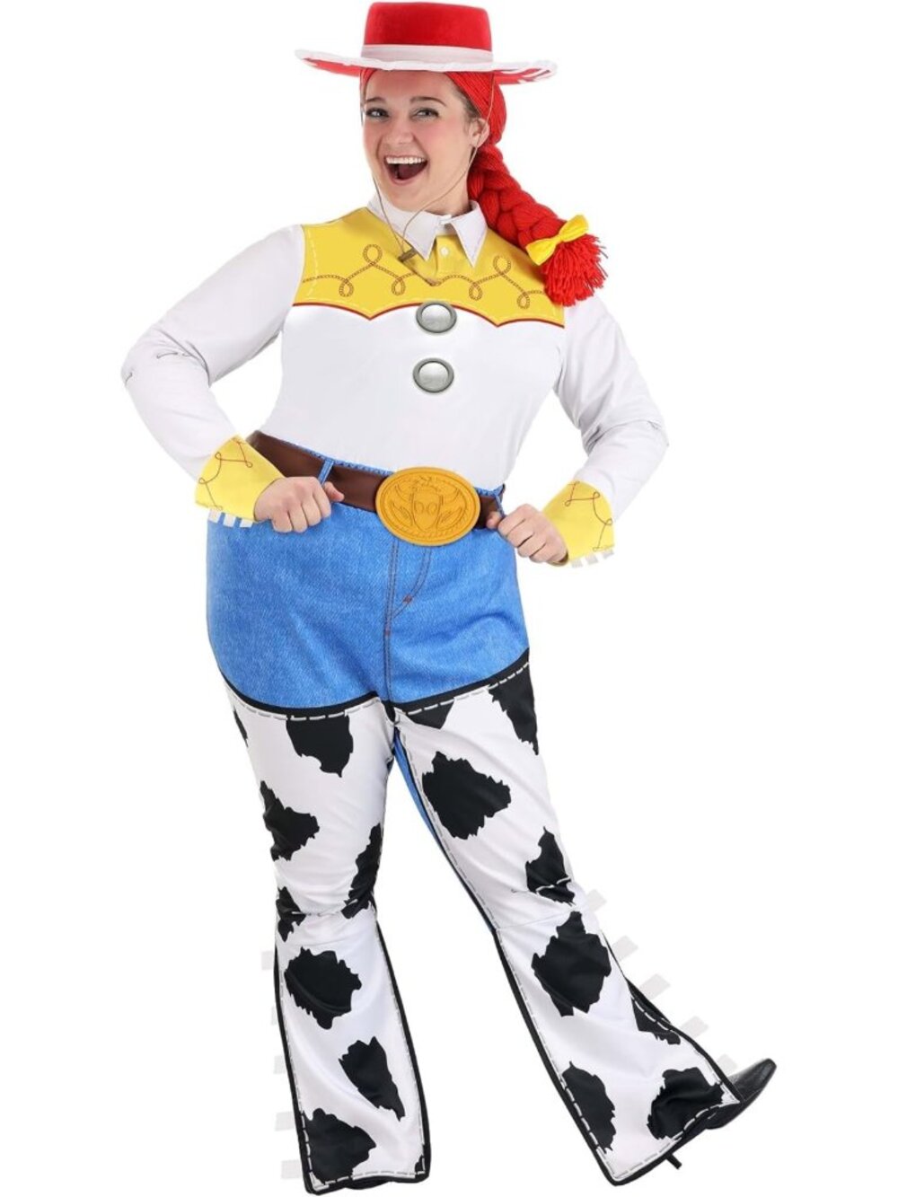 Plus Size Cowgirl Halloween Costume for Adults - Toy Story Jessie Inspired